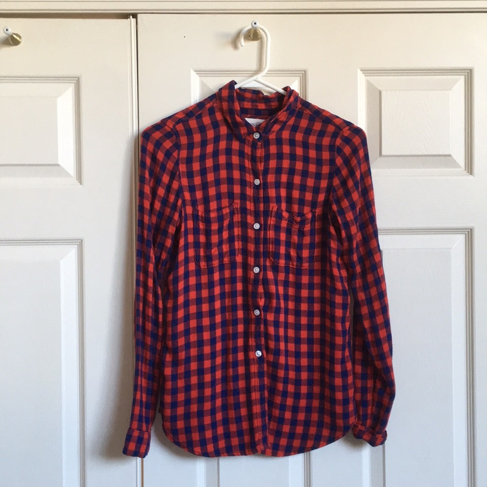 Button-up flannel shirt